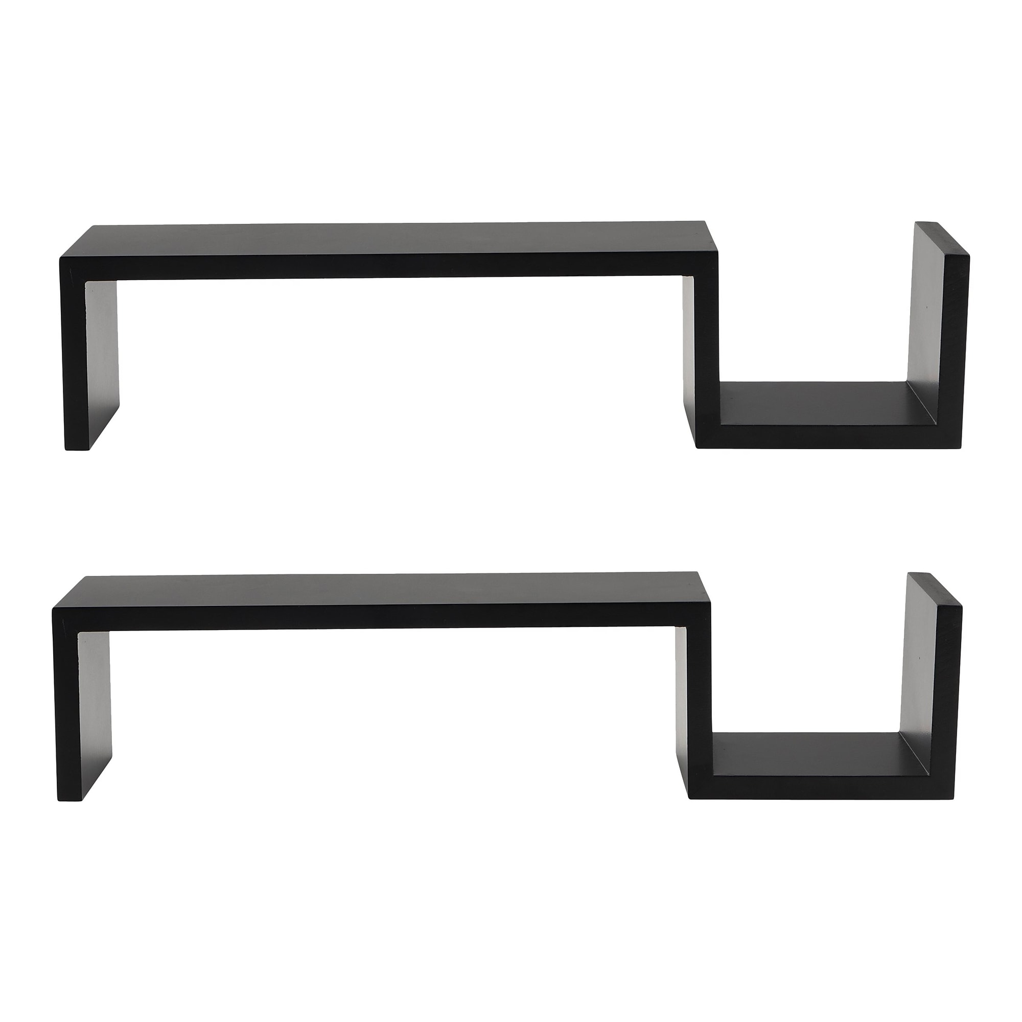 V-Light Wall-Mounted Shelf, 21.5″, Black, 2/Pack (VW161008B) Sansujyuku sansujyuku.com