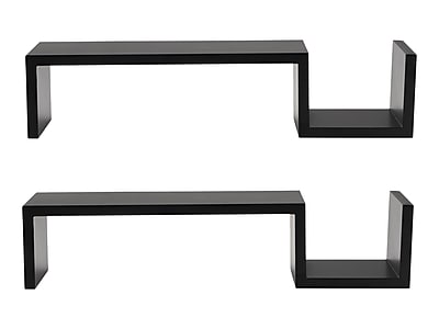 V-Light Wall-Mounted Shelf, 21.5″, Black, 2/Pack (VW161008B) Sansujyuku sansujyuku.com