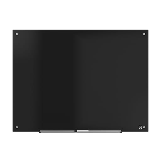 TRU RED™ Tempered Glass Dry Erase Board, Black, 4' x 3' (TR61200) Staples
