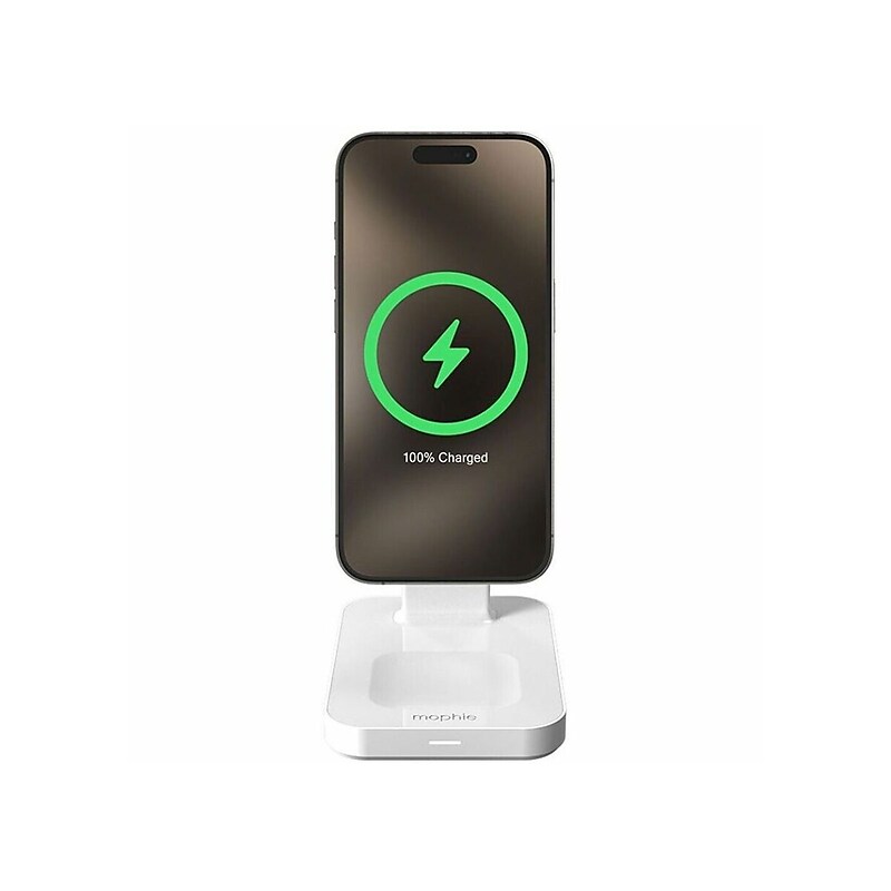 Mophie Snap+ MagSafe Wireless Charging Stand, 15W, White (401313542) image 1