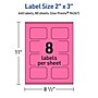 Avery Laser/Inkjet Rectangle Scalloped Multipurpose Labels, 2" x 3", Bright Pink, 640/Box (94267)~#|#~A2222941-E078-402B-8C855A10D4E911D4_sc7