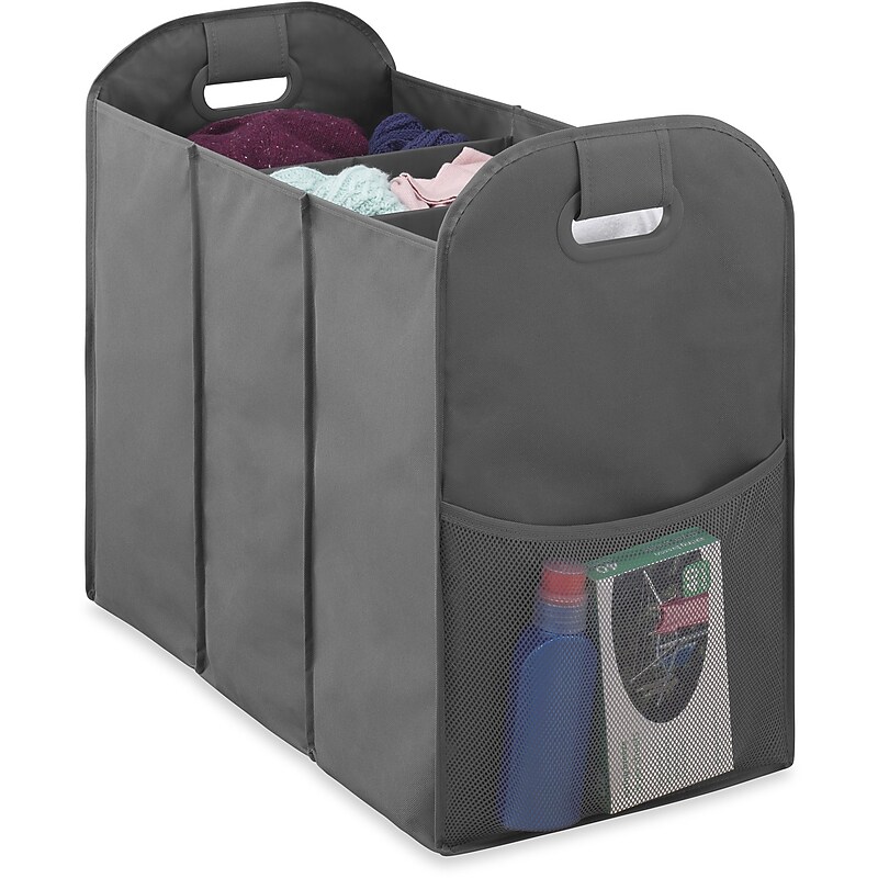 Whitmor Laundry Sorter, 3 Compartments, Gray (6266-7702-SAGRY) image 1