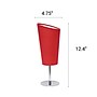 Creekwood Home Chrome Slanted 12.4" LED Table Lamp, Red (CWT-1012-RE)~#|#~A22B3F39-1DB1-4F05-A71B4606C77FBA21_sc7