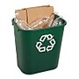 Rubbermaid Resin Indoor/Outdoor Recycling Bin, 7 Gallon, Green (FG295606GRN)~#|#~A22D5035-8E48-4A9C-92D36137D680A00B_sc7