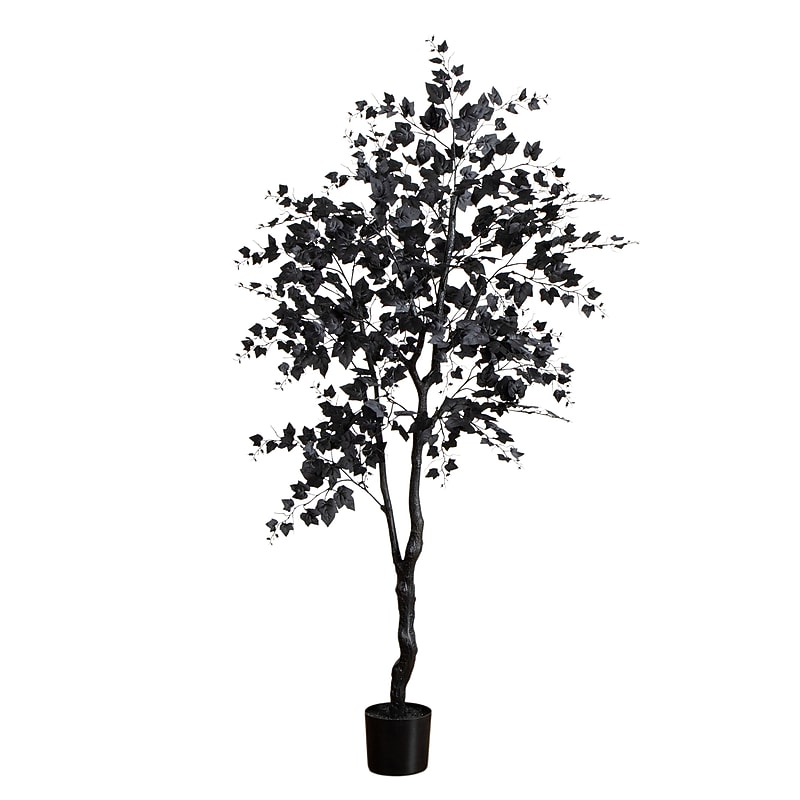 Nearly Natural Artificial Halloween Black Maple Tree, 6' (T5158) image 1