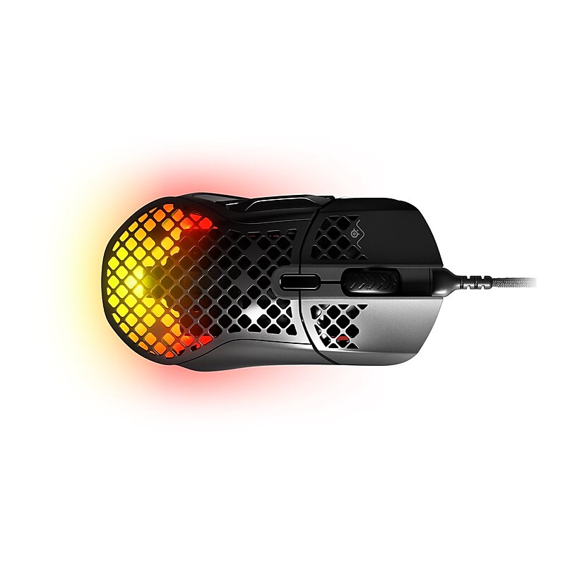 SteelSeries AEROX 5 Ergonomic Optical USB Mouse, Matte Black (62401) image 1