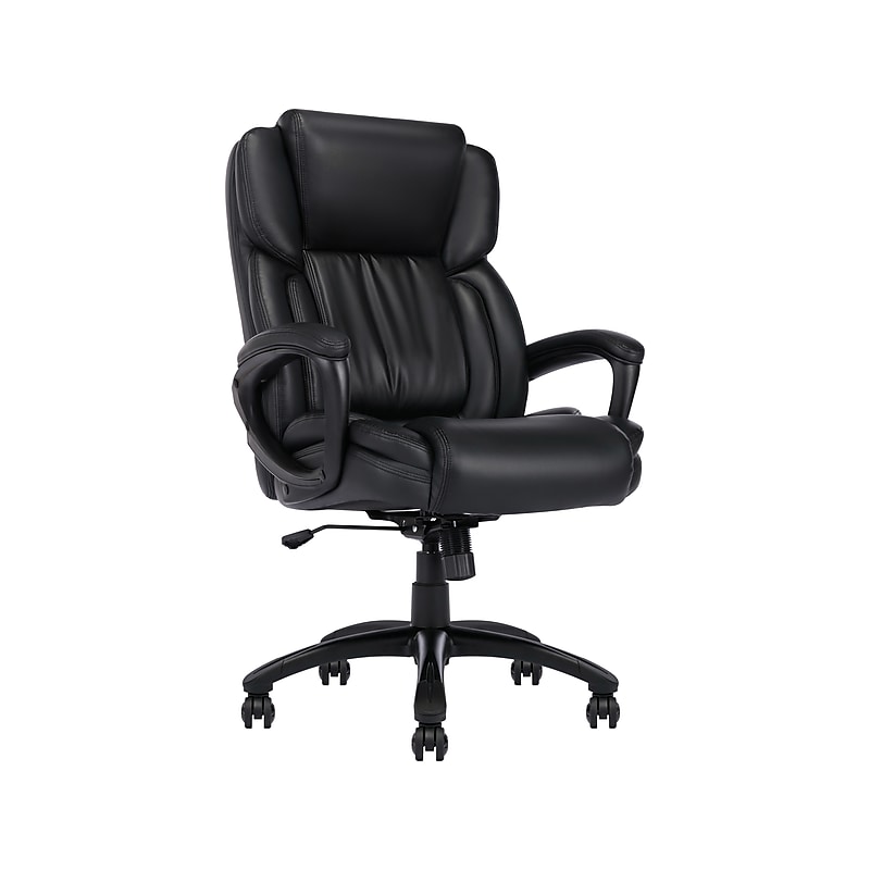 Serta Garret Ergonomic Bonded Leather Swivel Executive Chair, Space Black (43520E) image 1