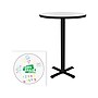 Correll 30" Round Dry-Erase Markerboard Cafe Table, Frosty White/Black (BXB30DER-80)~#|#~A2376837-CF54-44C9-A443CFEAE65BED1C_sc7