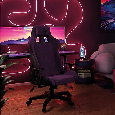 Arozzi Avanti Soft Fabric Ergonomic Racing Gaming Chair, Pure Purple (AVANTI-SFB-PPL) Sansujyuku sansujyuku.com