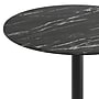 Flash Furniture TopGuard 36" Round Wood Dining Table with X-Base, Black Faux Marble/Black Base (STRD36BMAT3030B)~#|#~A23BFD5D-0D34-4624-A277B85D34AB309A_sc7