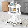 Whitmor 3-Shelf Metal Mobile Kitchen Cart with Lockable Wheels, White (6055-11631-WHT)~#|#~A23FBE93-3B0B-4475-B8C3E56732F07CAB_sc7