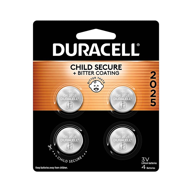 Duracell 2025 Lithium Battery, 4/Pack (DL 2025B4PK05) image 1