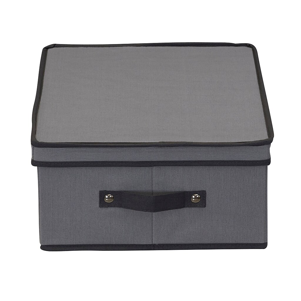Rear/side view of storage chest with handle