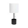Simple Designs Table Lamp, Black/White (LT1085-BLK)~#|#~A24623EA-5E59-4B81-AF5CEAF6EF39C3F3_sc7