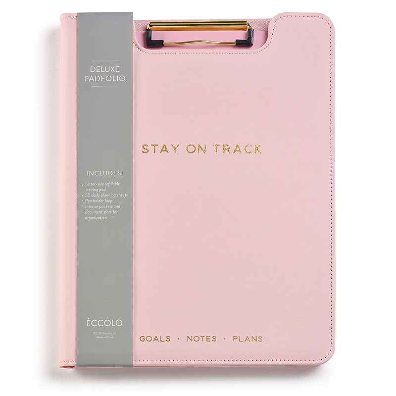 Eccolo Stay on Track Padfolio, Light Pink (ST926C) image 1