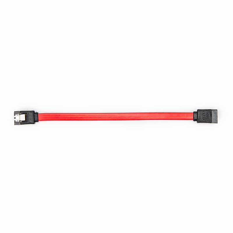 Rocstor Premium 0.66' SATA to SATA Cable, Male to Male, Red (Y10C860-RD) image 1