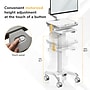 Mount-It! Powered Medical Cart Workstation with Power Kit, Monitor Arm, Scanner and Wipes Holders, White/Gray (MI-16065)~#|#~A253A986-4A4B-435D-A9121F7E9704D699_sc7