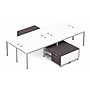 Boss Office Products Simple System 60"W Desk with Storage Cabinet, White, 4/Set (SGSD017-201-WT)~#|#~A2566CA7-E38A-4955-ABDC107DF9F0419C_sc7