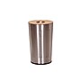 Household Essentials Round Metal Laundry Hamper with Engineered Wooden Lid, Brushed Stainless (HH7081-1)~#|#~A263D213-B43B-43B6-BBC57DDC8404D982_sc7