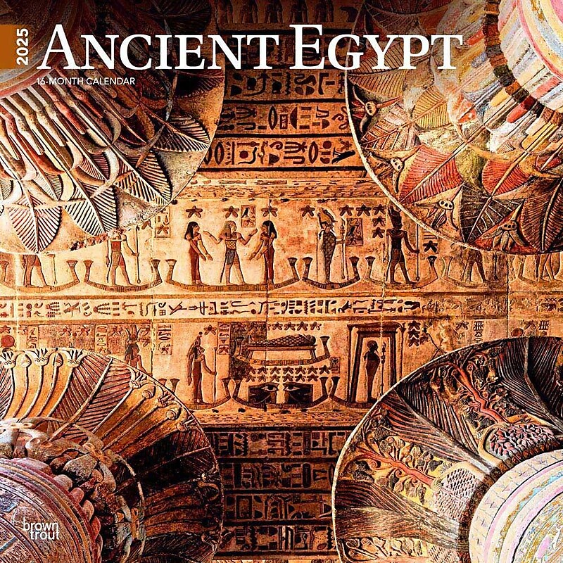 2025 BrownTrout Ancient Egypt 12" x 24" Monthly Square Wall Calendar, (9781975478032) image 1
