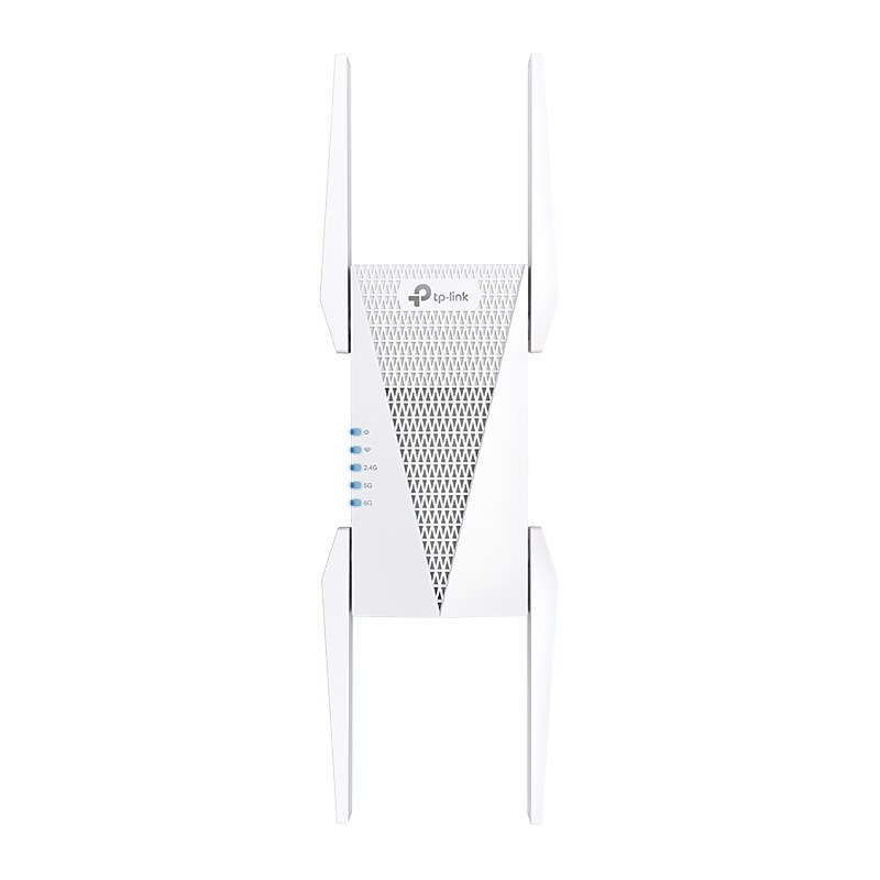 TP-LINK AX & AC Tri Band WiFi 6E Mesh Range Extender, Wall-Plug, White (RE815XE) image 1