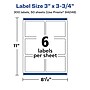 Avery Laser/Inkjet Multipurpose Rectangle Labels, 3" x 3.75", White, 300 Labels/Box (94248)~#|#~A26C94A0-84D6-4A89-A4BA921A1FC5D5D5_sc7