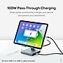 Plugable 8-in-1 USB-C Tablet/Phone/iPad Stand with Docking Station, 100W, Silver (UDS-7IN1)~#|#~A27DF61B-02F0-40F4-9ED88110916E586F_sc7