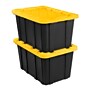 Sterilite 108 Quart Industrial Garage Tote with Snap-on Lid, Plastic, Yellow/Black (50659Y06)~#|#~A2824B35-CBFB-463B-8132F6B2F5BA6263_sc7