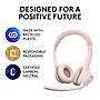 Logitech H390 Noise Canceling Stereo Headset, Rose (981-001280)~#|#~A28967B3-B1C7-48A1-93362B6C91C2FC20_sc7