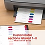 Staples Customizable Numeric Dividers, 1–8 Tabs, Multicolor – 6 Sets~#|#~A28B5E97-6817-4416-B471567CE91AECF9_sc7
