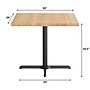 Flash Furniture Bennett Square Shaped Wooden Commercial Indoor Table, 36" x 36", Natural Top/Black Base (GSFSQ36NTT3030)~#|#~A28D5804-3F3A-4AF4-9E1083BBBFA1B4D6_sc7