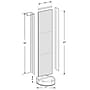 Azar Displays 60” x 16” Two-Sided Pegboard Floor Display w/ C-Channel Sides on Revolving Round Studio Base, Orange (700788-ORG)~#|#~A28E829F-75BA-4810-9CAC598996F65B4F_sc7