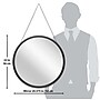 Infinity Instruments Franc II Black Plastic Framed Wall Mirror, 22" (20209BK)~#|#~A28F90F9-8684-4F69-9E26A3027573047B_sc7