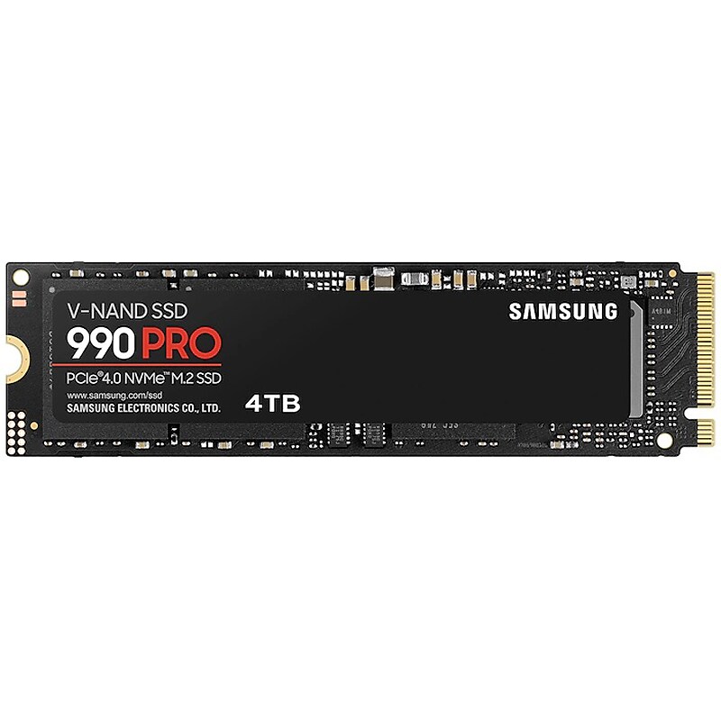 Samsung 990 PRO 4TB M.2 PCI Express Internal Solid-State Drive, V-NAND (MZ-V9P4T0B/AM) image 1