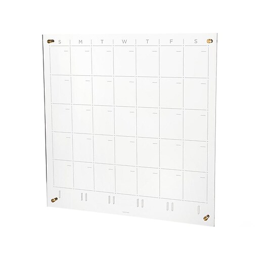 Russell+Hazel 24" x 24.13" DryErase Monthly Wall Calendar Bundle
