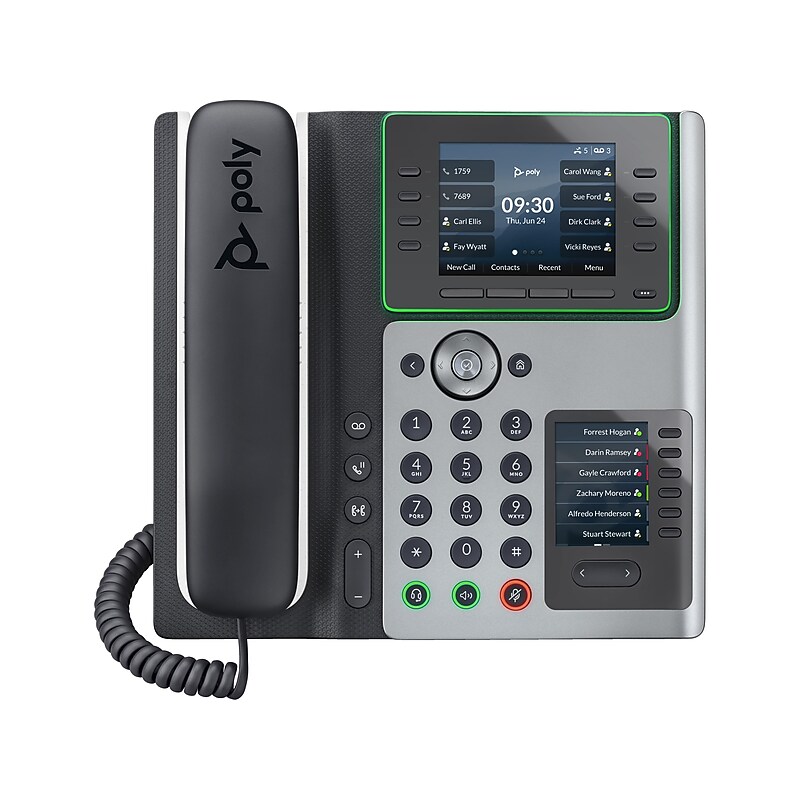 Poly Edge E450 44-Line VOIP Phone, White/Black (89B55AA) image 1