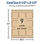 Avery Business Cards, 2-1/2" x 2-1/2", Matte Kraft Brown, 90/Pack (95327)~#|#~A29A2156-4078-465B-9E9A08ECF526C3F2_sc7