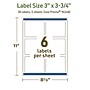 Avery Dissolvable Rectangle Multipurpose Labels, 3" x 3.75", Off-white, 30/Pack (94248)~#|#~A29B55BF-0E07-4CBA-9FFB15CC1125D246_sc7