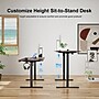 Huanuo 48"W Electric Rectangular Adjustable Standing Desk, Walnut (HNESD68WN)~#|#~A2A49B53-CE8E-4AB6-8184FA379C327003_sc7