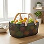 Simplify Large Mesh Storage Basket with Wooden Handle, Charcoal (30063-CHARC-ST)~#|#~A2A4E123-CAAC-41DC-BA1F6C0E9C1B04E7_sc7