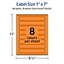 Avery Laser/Inkjet Multipurpose Rectangle Labels, 1" x 7", Bright Orange, 80/Pack (94225)~#|#~A2A57AE9-3B5A-42B6-BAD65D469FB683BB_sc7