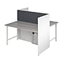 Bush Business Furniture Hustle 60"W 2 Person Back to Back Cubicle Panel Workstation, White/Platinum Gray (HUS023WHPG)~#|#~A2A8FBFD-6F8A-488E-B45E4F8B8EEA3C0B_sc7