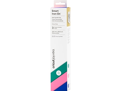 HAWERSI Smart Iron On Vinyl Roll For Cricut Joy Xtra,HTV Works Without Cutting Mat, 9.5in X 3ft Large Size For Large HTV Project,5 Rolls Heat Transfer Vinyl Easy To Cut