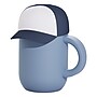 ASOBU Happy Hat Stainless Steel Double Wall Insulated Travel Mug, 13 oz., Blue, (ADNASM25BCBL)~#|#~A2AD4FAE-1087-4427-8DEBBCFDA01A27A3_sc7