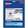 Avery Laser/Inkjet Burst Multipurpose Labels, 1", Clear, 1200/Pack (94606)~#|#~A2AD8976-DEA7-45C2-AE1B3951EB853A40_sc7