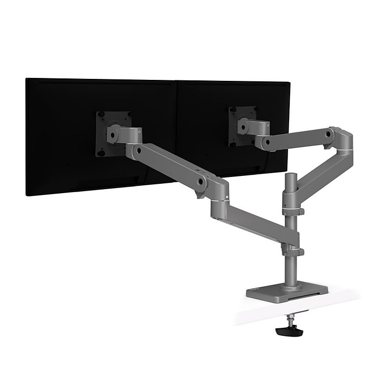 Ergotron LX Pro Adjustable Dual Desk Monitor Arm, Up to 24", Dark Gray (45-710-293) image 1
