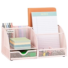 Mind Reader 7-Compartment Metal Desk Organizer File and Accessory