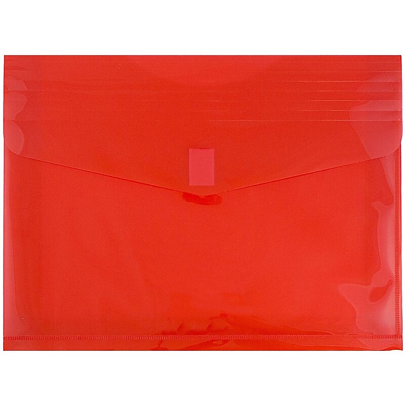 JAM Paper Premium Plastic Document File, Letter, Red, 3/Pack (218V2REX3) image 1