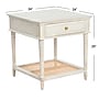 Storied Home Maxwelton Solid Wood End Table, Distressed White/Natural (EC1065)~#|#~A2B76137-3059-4956-8F80A25921B51CCB_sc7