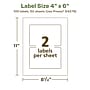Avery EcoFriendly Laser/Inkjet Rectangle Multipurpose Labels, 4" x 6", White, 100/Box (94278)~#|#~A2BA60D3-48F3-4029-A2CF95FC791548FF_sc7